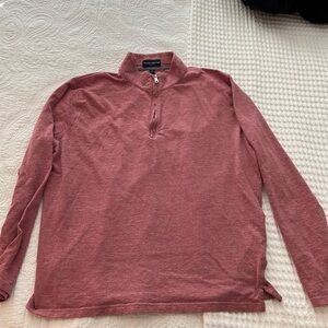 Peter Millar L Quarter Zip Heather Maroon